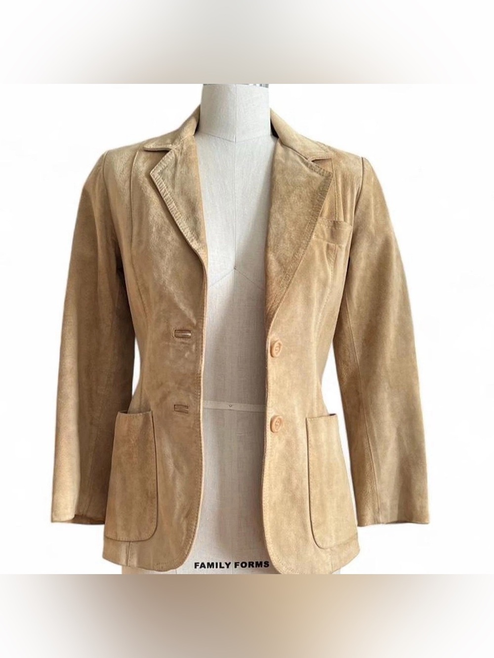 Vintage Suede Blazer Jacket Small